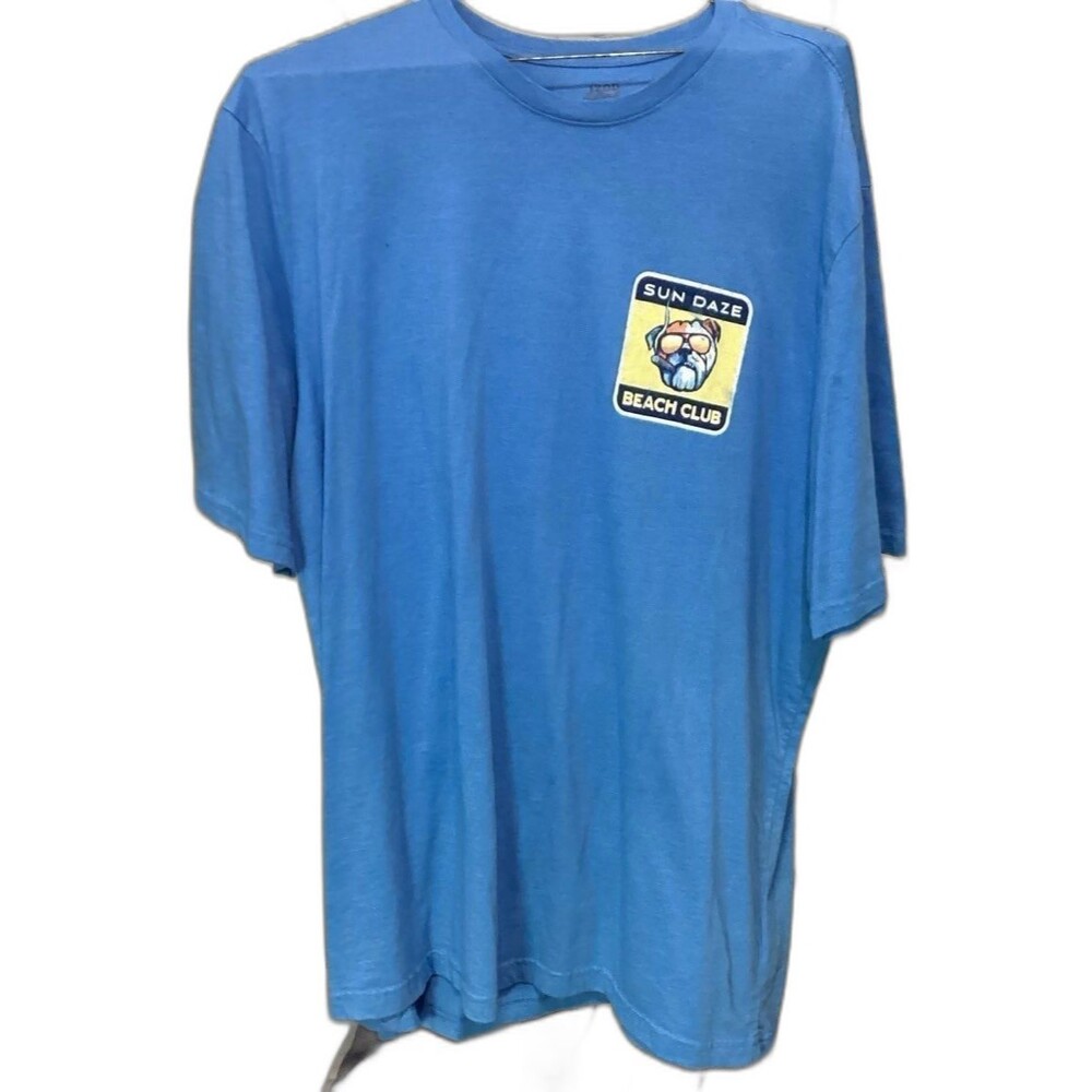 Izod T-Shirt Men's Size 2XL Big Men's Color Blue Saltwater Graphic